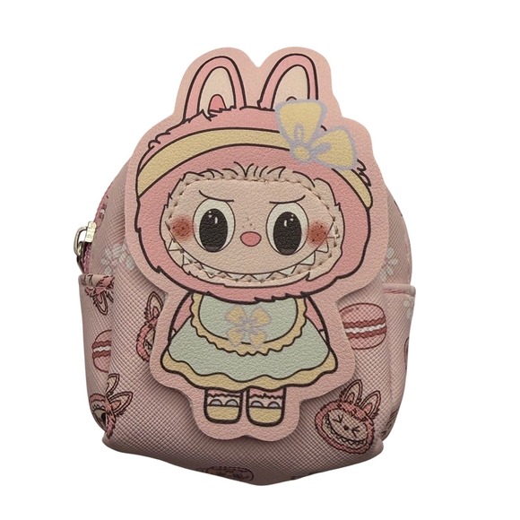 Other - Kids Pink Character Mini Backpack Coin Purse Small Bag‎ With Zipper Closure